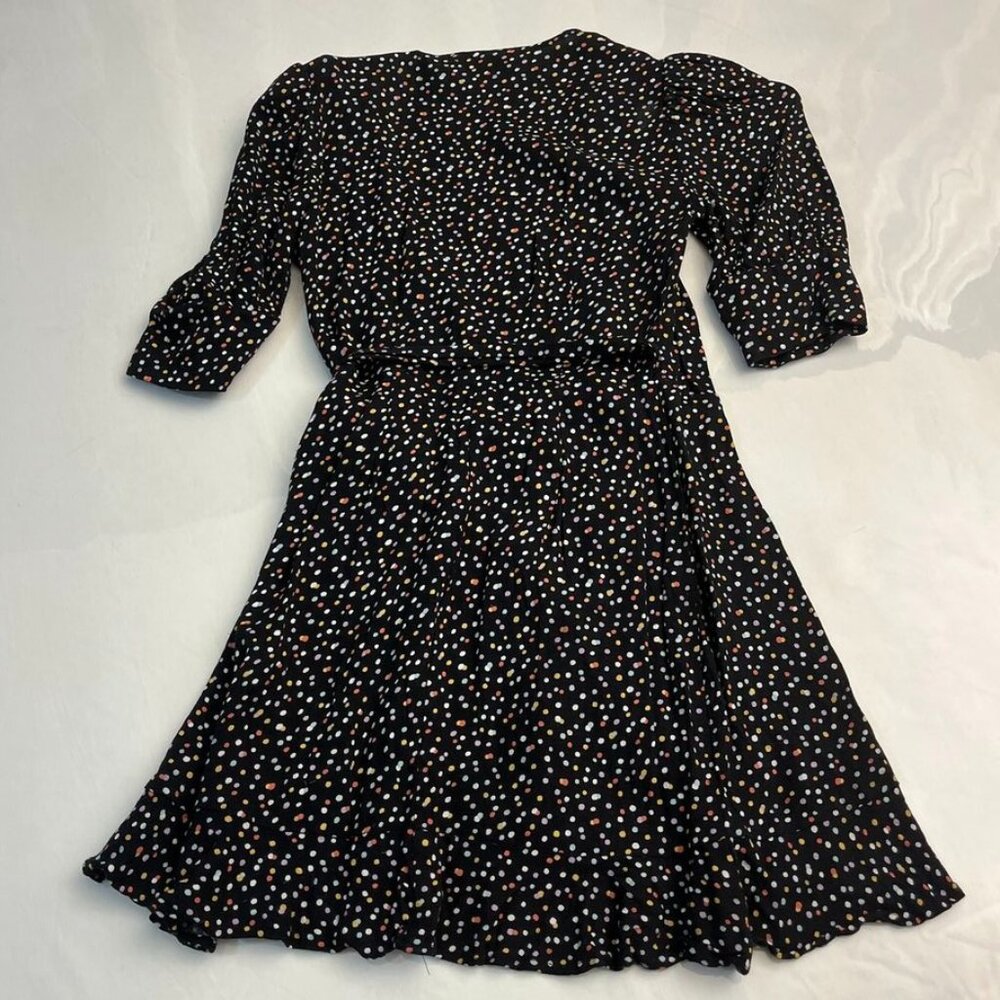 Reformation Black Polka Dot Wrap Dress XS - Picture 6 of 10